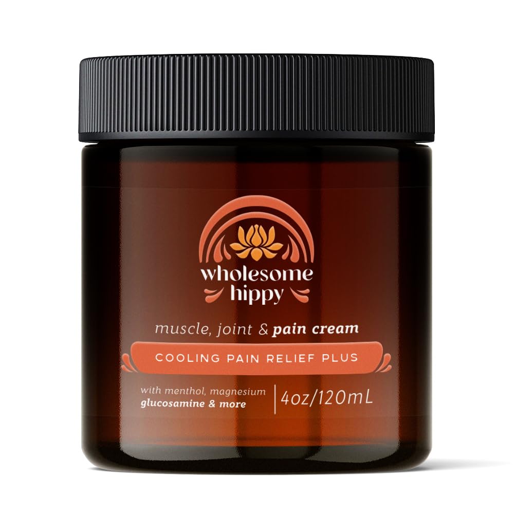 Cooling Pain Relief Plus Magnesium Cream with Vitamin D3 – All Natural with Arnica, Turmeric, Menthol, MSM – Nourishing Muscle & Joint Cream – 4oz