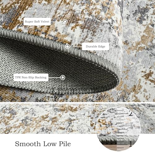 Toneed 4x6 Washable Area Rugs for Bedroom Living Room - Image 6