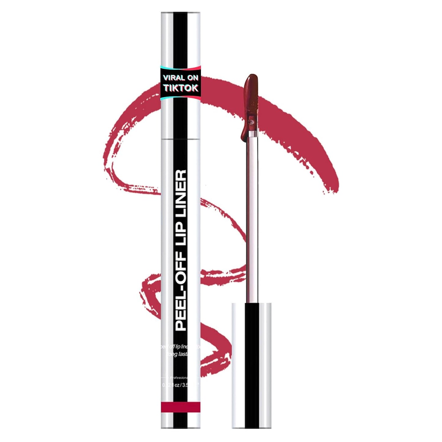 Peel Off Lip Liner Stain - Long Lasting Natural Lip Stain Transfer-proof Lip Liner, Moisturizing Waterproof Lip Gloss Stain, Highly Pigmented Color for All Skin, Ideal Gifts for Women (Mauve)