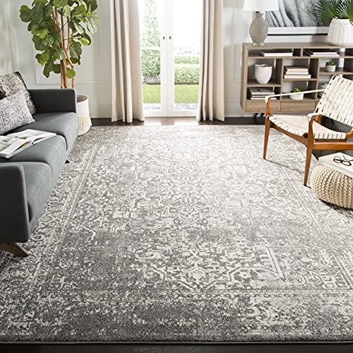 SAFAVIEH Evoke Area Rug 8x10, Large Grey & Ivory EVK256D by Unknown