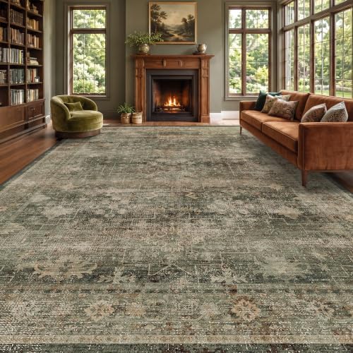 Moss Green 10x14 Extra Large Area Rug by Unknown