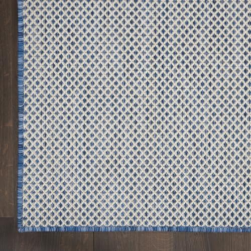 Nourison Home Courtyard Ivory Blue 5' x 7' Area Rug - Image 6