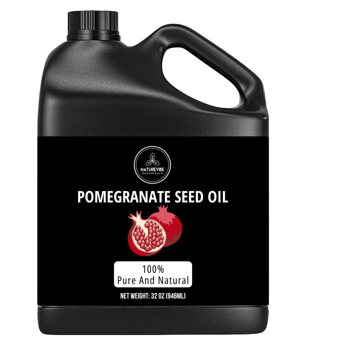Naturevibe Botanicals Pomegranate Oil 32 Ounces | 100% Pure and Natural | Great for Skin Care and Hair Care