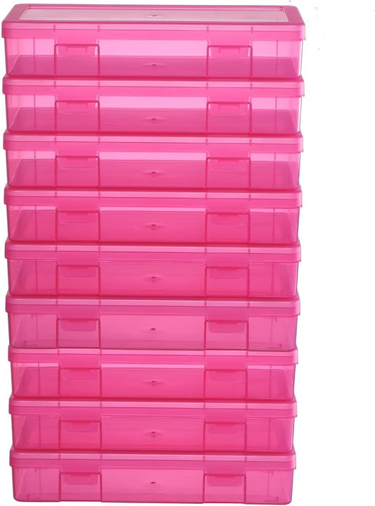 9 Pack Plastic Storage Containers Color Arts & Crafts Storage Boxes & Organizers Stackable Containers With Lids For Organizin (Set 7)