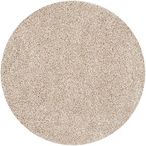 SAFAVIEH California Shag Round Rug 10', Soft Plush Modern Beige SG151-1313 - Image 3