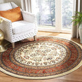 SAFAVIEH Lyndhurst Round Rug 8', Traditional Ivory & Rust LNH331R by Unknown