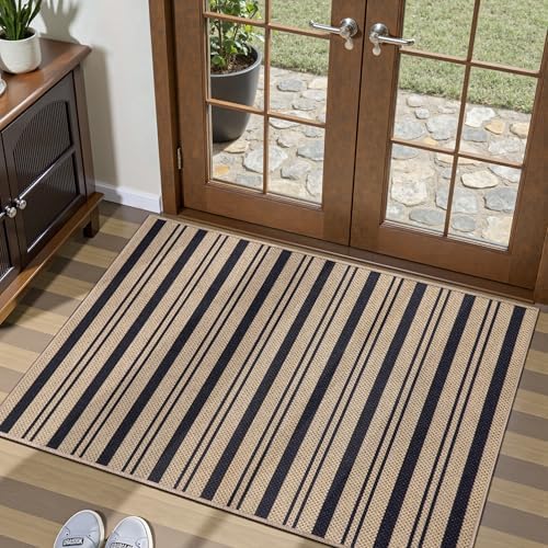 Tangsoo Stripe Easy Jute 2x3 Outdoor Rug - Image 2