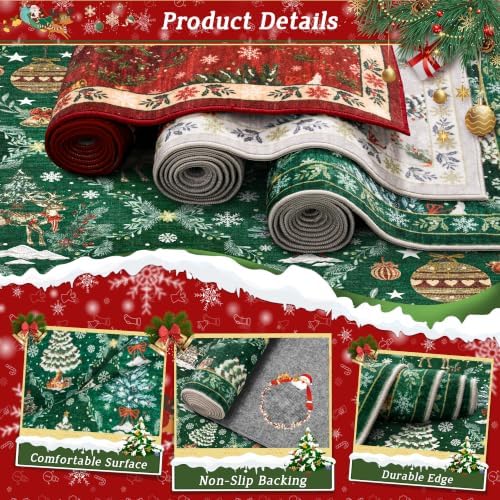 Madane Christmas Runner Rugs for Hallway 2x10 - Image 5