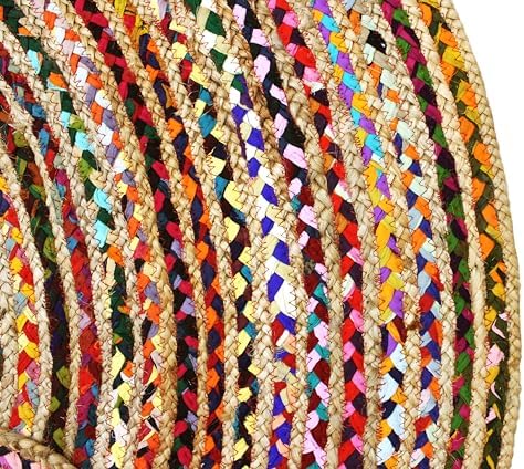 COTTON CRAFT Jute Chindi Braid Rag Rug - Image 5