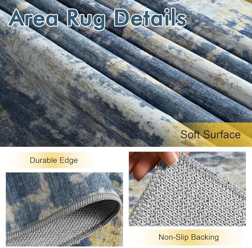 8x10 Ft Abstract Washable Area Rugs - Image 6