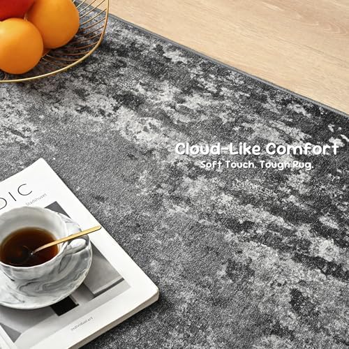 2.6x12 Black Rug Runners for Hallways Kitchen Runner Rug Non Slip Washable - Image 6