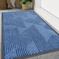 Smiry Front Door Mat Outside Entrance, Low Profile Rubber Doormat by Smiry