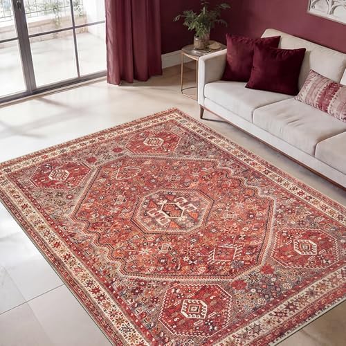 Keen Home Design Vintage Washable Area Rug, Non-Slip Low Pile by KeenHomeDesign