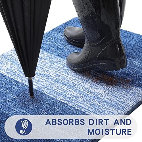 Kitinjoy Indoor Outdoor Door Mat, 44x24 Non-Slip Dirt Trapper Doormats - Image 2