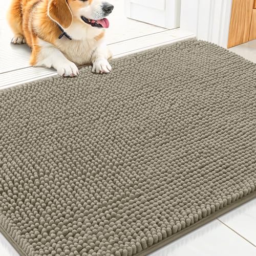 Smiry Dog Door Mat for Muddy Paws 30x20, Absorbs Moisture and Dirt Doormat by Smiry