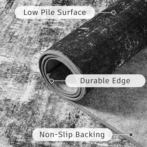 DCX Washable Abstract Area Rug 8x10, Non Slip Low Pile Rug - Image 6