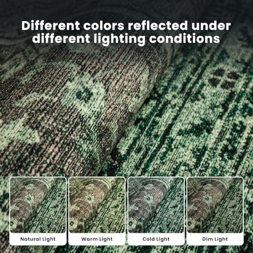 8x10 Green Washable Area Rugs for Living Room, Dining Room - Image 5