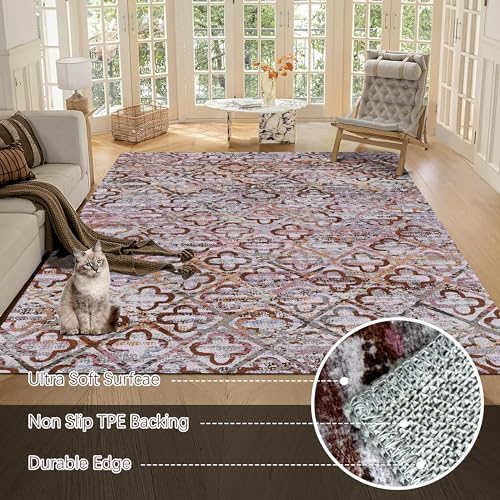 RUGSURE Washable Area Rugs, Pet & Child Friendly, Vibrant Colors Rugs - Image 5