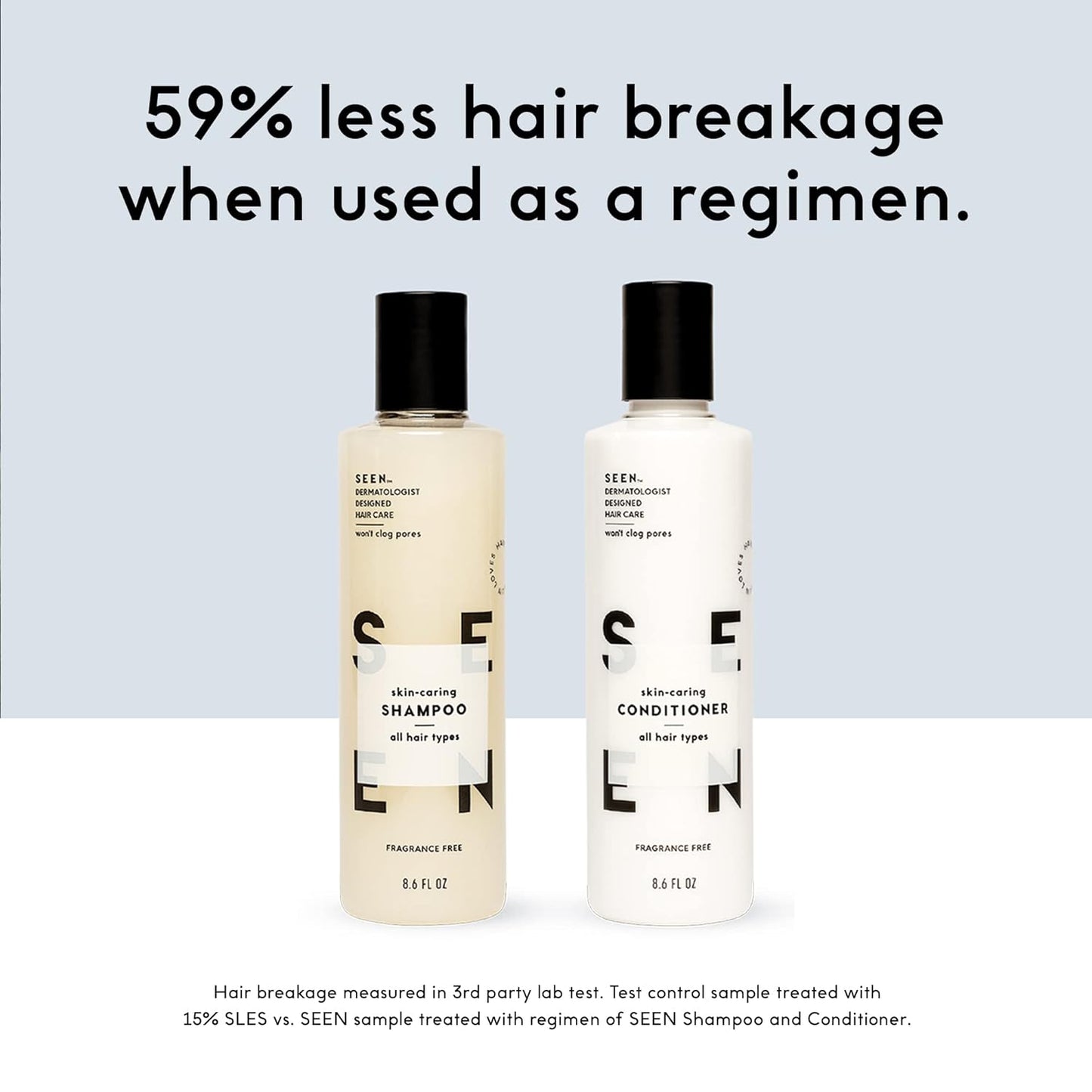 SEEN Conditioner Eco-Refill, Fragrance Free - Non-Comedogenic & Sulfate-Free Hair Conditioner- Dermatologist-Developed - Safe for Sensitive & Acne Prone Skin