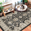 Washable Black Entry Rug: 3x4 Rugs by TOPRUUG