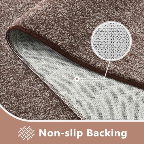 4x6 Brown/White Area Rug Non-Slip Washable Soft - Image 4