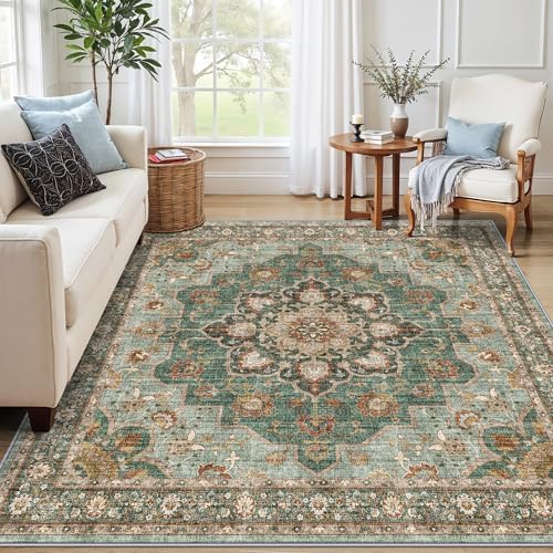 TOPRUUG Washable 7x7 Rug Square: Soft Living Room Area Rug by TOPRUUG