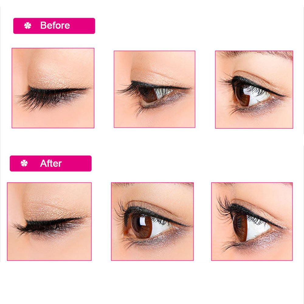 Eyelash Curler Stainless Steel with Brush Mascara Muffle False Eyelashes Accessory Best Professional Tool for Lashes Curls Pinkiou