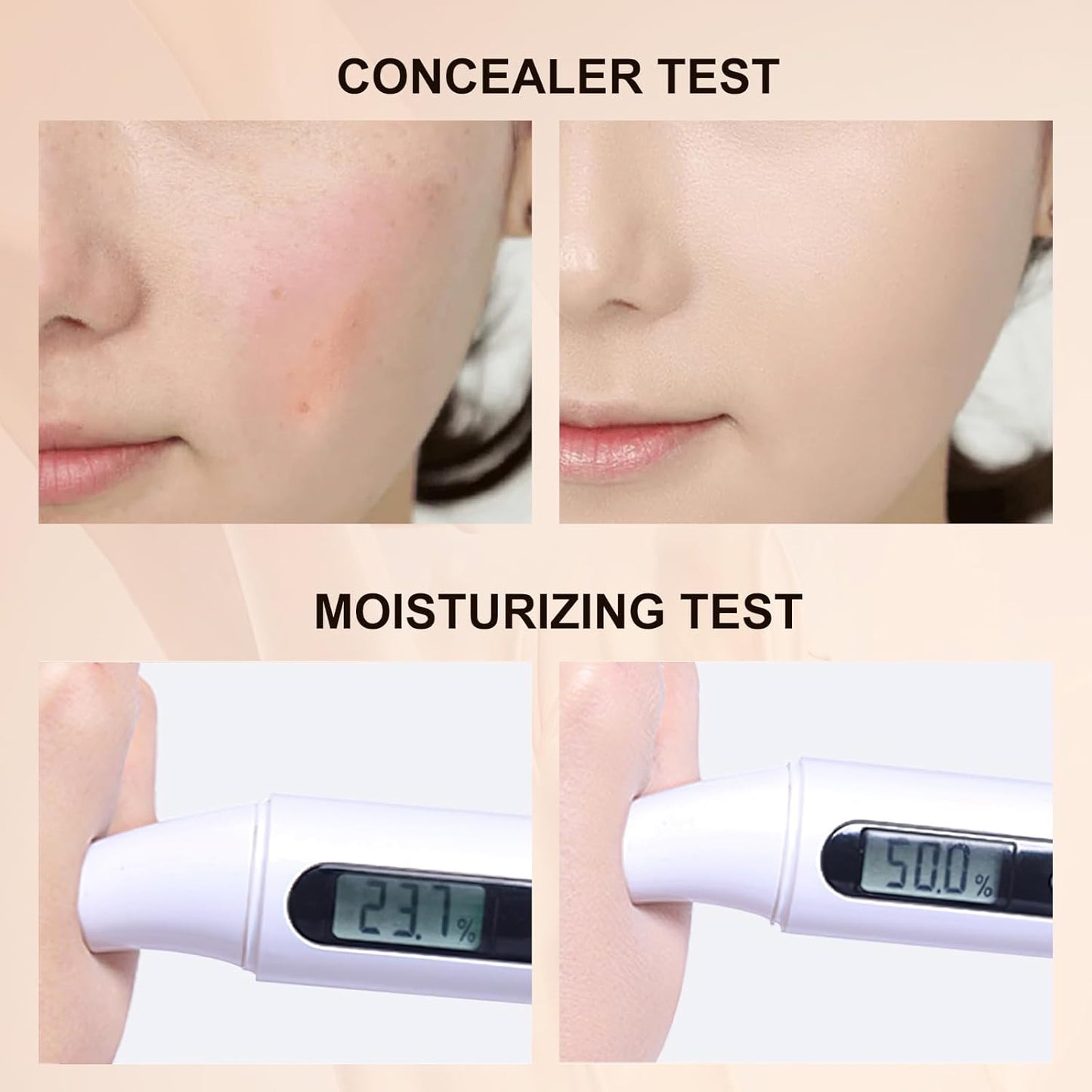 Mushroom Head Air Cushion CC Cream - BB Cream Foundation Makeup Concealer Moisturizing Oil Control, Long-Lasting & Waterproof, Easy Makeup Even Skin Tone (Ivory, 3.21 Ounce (Pack of 1))