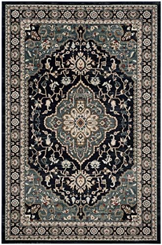 SAFAVIEH Lyndhurst Area Rug 9'x12', Traditional Anthracite & Teal LNH338C - Image 3