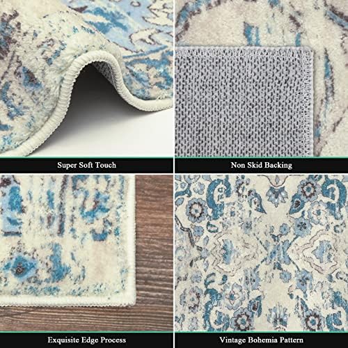 HEBE Hallway Runner Rug 2'x6', Washable Non Slip Kitchen Rug Runner - Image 4