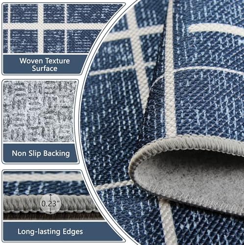 Non Slip Hallway Runner Rug 2x10, Washable Long Rug, Woven Thin Low Pile Carpet - Image 5