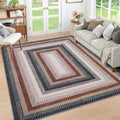 RUGSREAL 9x12 Braided Rug Washable Non Slip Living Room Bedroom Area Rugs by RUGSREAL