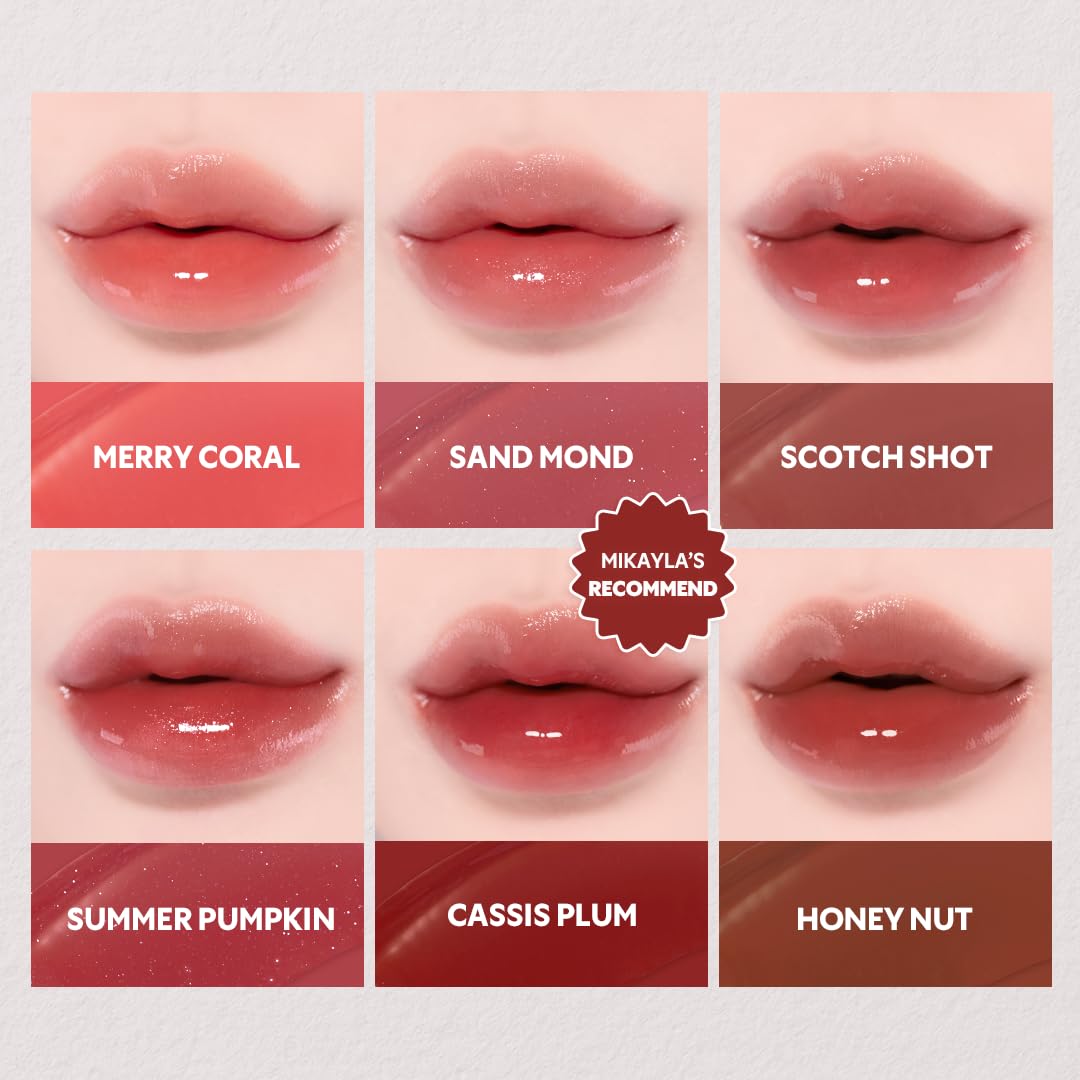 TIRTIR [*Mini Size Waterism Tinted Lip Gloss #01 Mauve Rose, 0.06 Fl Oz – Kiss Ready Lipgloss, 12H Long Lasting Non Sticky Natural Tinted Glow Korean Multiuse Cheek and Lip Tint for Women gift