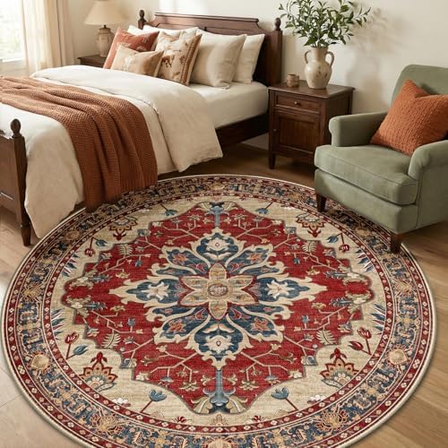 RELEANY Washable Area Rug, Round 6ft - Image 3