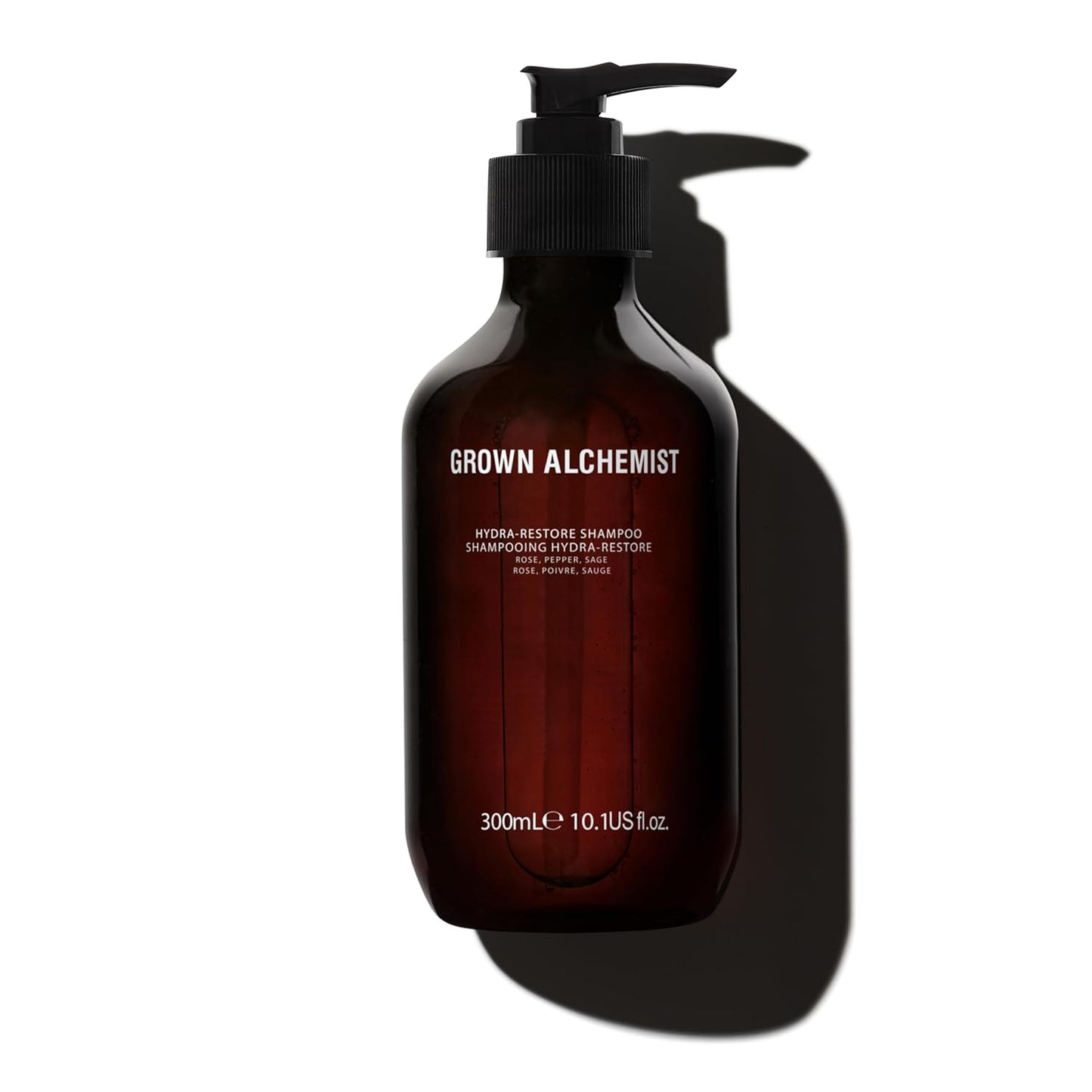 Grown Alchemist Hydra-Restore Rose Black Pepper & Sage Gentle+Moisturizing Daily Shampoo, 300mL