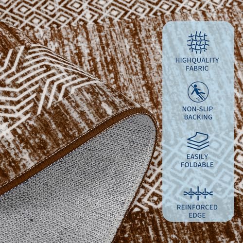 GarveeHome 10x13 Large Washable Geometric Area Rug Non Slip Non Shedding Floor - Image 3