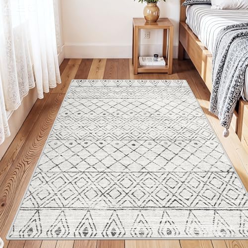 Moroccan 3x4 Washable Area Rug:Non Slip Rug - Image 3