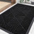 Smiry Front Door Mat Outside Entrance, Low Profile Rubber Doormat by Smiry