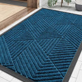 Smiry Front Door Mat Outside Entrance, Low Profile Rubber Doormat by Smiry