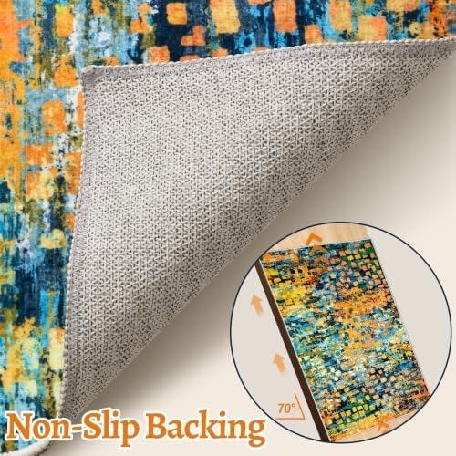Colorful Abstract 6x9 Washable Are Rugs - Image 5