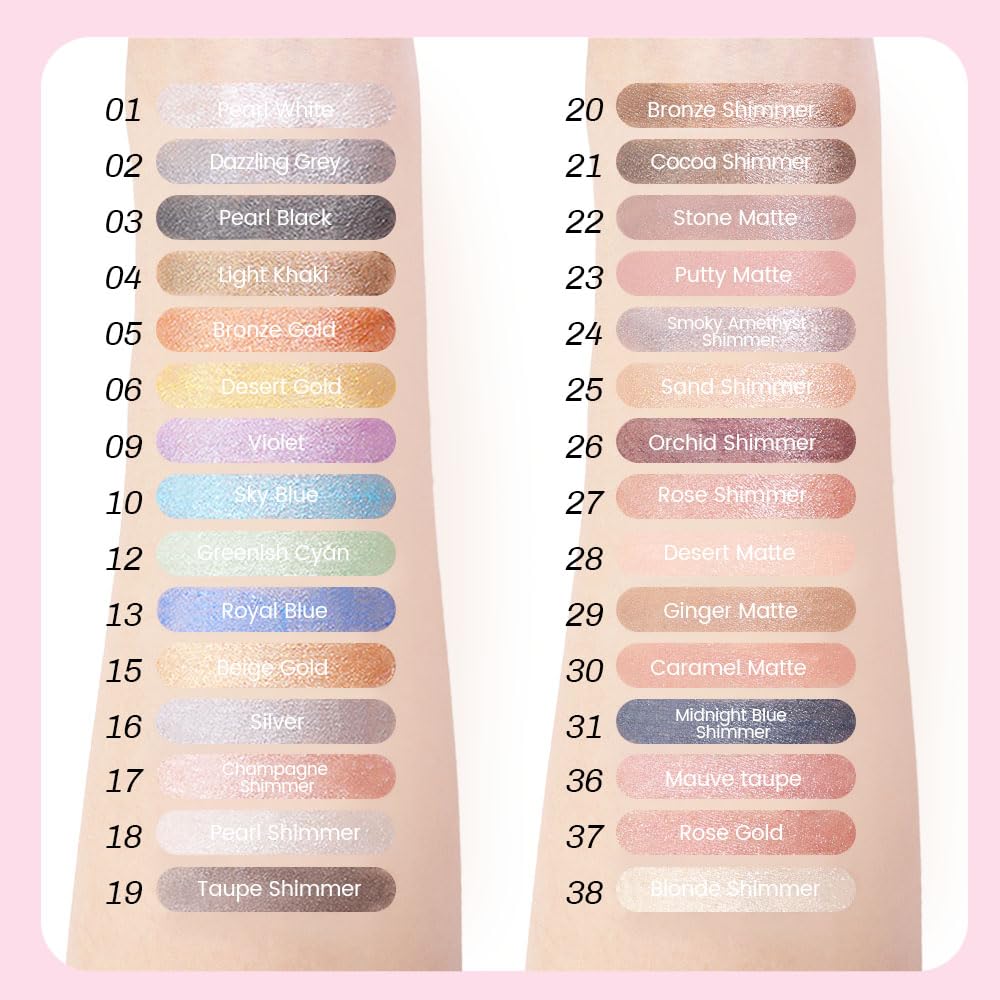 evpct 1Pcs Bronze Shimmer Cream Eye Shadow Brightener Sticks for Eyes Waterproof Pigmented, Double Ended Cream Eyeshadow Stick Pencil Pen with Applicator, Eye Shadow Palette Highlighter Makeup 20