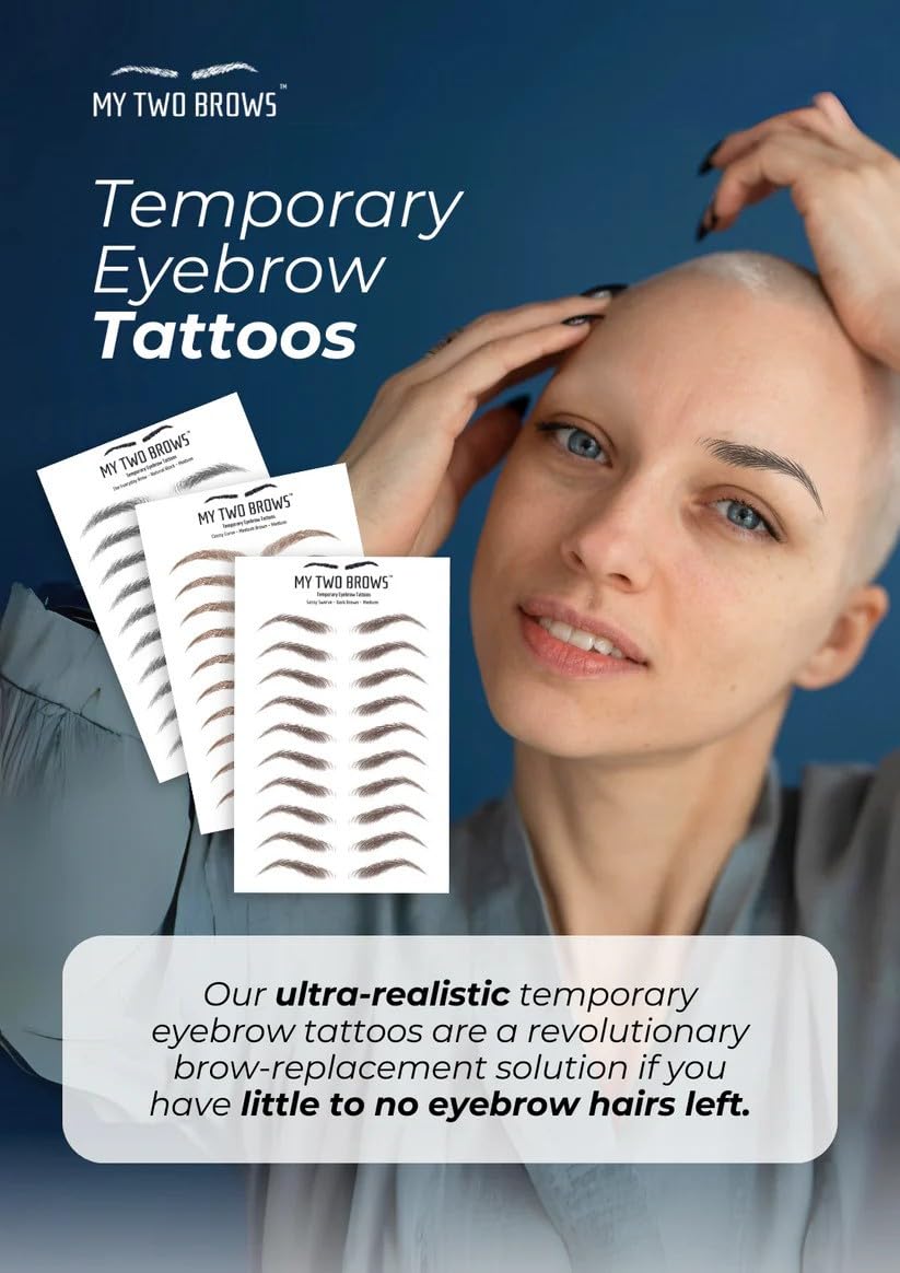 (10 pairs) Natural Black Temporary Eyebrow Tattoo - Extra Large Size - Waterproof & Smudgeproof - Classy Curve Style Eyebrow Stickers - Sheet Lasts up to 30 Days - Won't Work on Existing Brows
