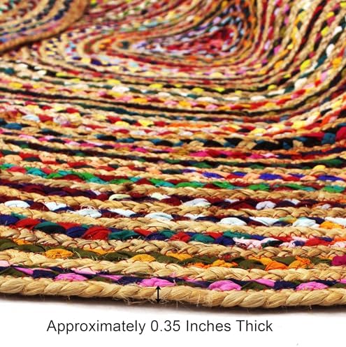 COTTON CRAFT Jute Chindi Braid Rag Rug - Image 6