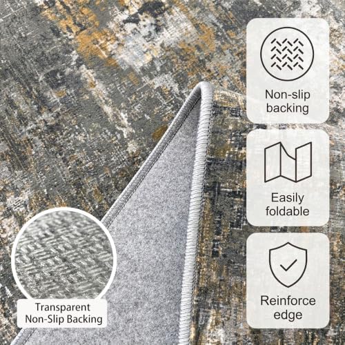 Small Washable Area Rug 2x3, Soft Non Slip Entryway Rug, Abstract Multi - Image 4