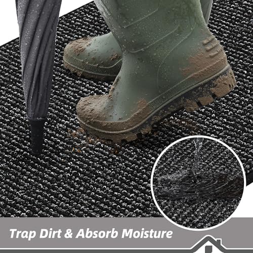 BEQHAUSE Dirt Trapper Door Mat 17" x 30", Non-Slip Doormats - Image 3