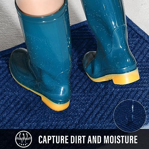 HIYARD Sturdy Front Door Mat, Absorbent Muddy Dirt Resist Welcome Door Mats - Image 3