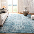 SAFAVIEH Evoke Area Rug 9x12, Large Blue & Ivory EVK256C by Unknown
