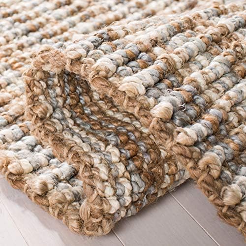 SAFAVIEH Natural Fiber Area Rug 11x15, Jute Knotted X-Large Grey NF447K - Image 6