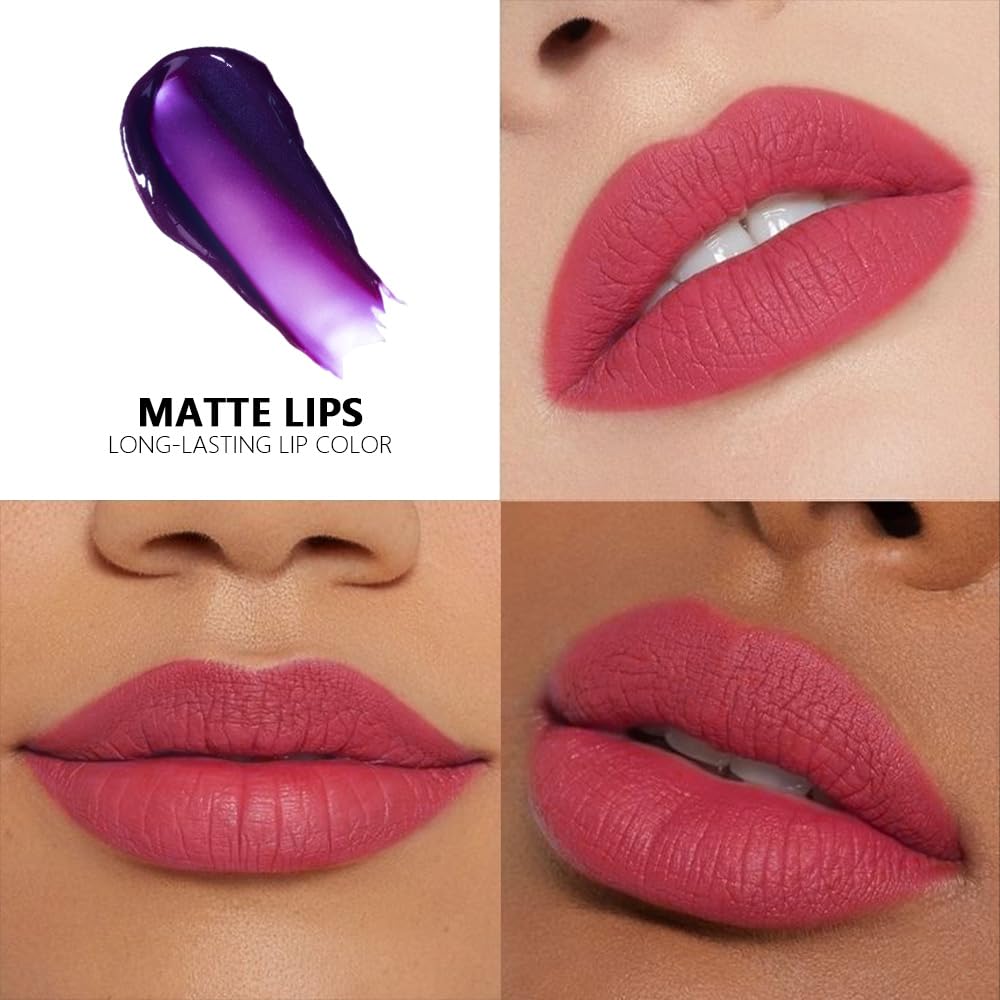 evpct Vivid Red Peel Off Lip Stain Tints with Tweezer, Matte Liquid Lipstick Lip Stain Long Lasting Waterproof for Women, Non-stick Cup Lipstick Peel Off High Pigmented Smudge-proof Easy to Apply, 03
