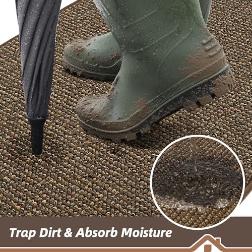 BEQHAUSE Dirt Trapper Door Mat 20" x 48", Non-Slip Washable Doormats - Image 3